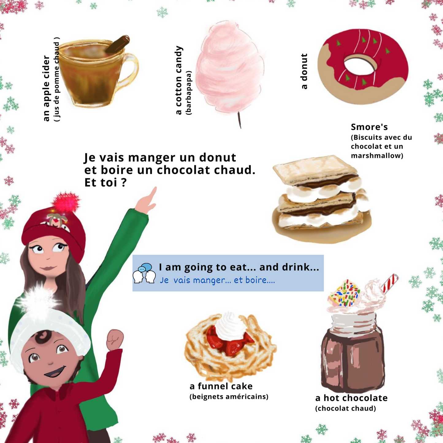 Cadeau : Livre jeunesse - Viens fêter Noël à New York City & Passeport du Père Noël et carte de NYC